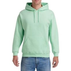 Bluza Z Kapturem Dla Dorosłych Unisex Heavy Blend. Zielone bluzy sportowe męskie GILDAN, l, bez wzorów, z kapturem. Za 74.99 zł.