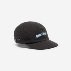 Czapka z daszkiem na deskorolkę CAP900, 5 paneli, kolekcja „Since 1976”, czarna. Białe czapki damskie Decathlon, bez wzorów, z bawełny, sportowe. Za 69.99 zł.