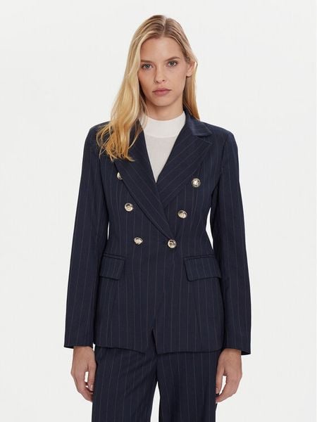 Maryley Marynarka 25IB139/M17 Granatowy Regular Fit. Niebieskie marynarki i żakiety damskie Maryley, bez wzorów, z syntetyku, bez kołnierzyka, bez ramiączek. Za 789.99 zł.