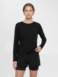 Hummel Długi t-shirt do jogi z TENCEL™ – luźny krój – BLACK. Czarne t-shirty damskie Hummel, s, bez wzorów, z elastanu, klasyczne, bez kołnierzyka, bez ramiączek. Za 135.50 zł.