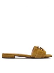 Coccinelle Klapki C-Me E4 SB2 17 01 01 Zielony. Zielone klapki damskie Coccinelle, bez wzorów, ze skóry, bez obcasa, bez zapięcia. Za 849.99 zł.