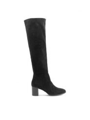 DeeZee Kozaki Hallie LS5987-01 Czarny. Czarne kozaki damskie DeeZee, bez wzorów, z syntetyku, bez obcasa, na słupku, bez zapięcia. Za 139.99 zł.