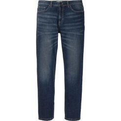 Dżinsy ze stretchem Regular Fit Straight bonprix ciemnoniebieski "stone". Niebieskie jeansy męskie bonprix, z jeansu. Za 79.99 zł.