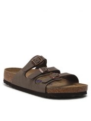 Birkenstock Klapki Florida 0053881 Brązowy. Brązowe klapki damskie Birkenstock, bez wzorów, ze skóry, bez obcasa, bez zapięcia. Za 519.99 zł.