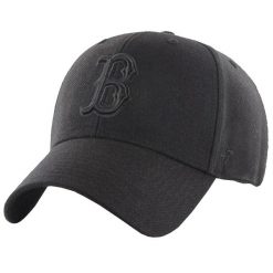 Czapka z daszkiem dla dorosłych 47 Brand MLB Boston Red Sox Cap. Czarne czapki damskie 47 Brand, bez wzorów, z materiału, sportowe. Za 190.50 zł.