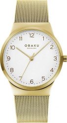 Zegarek OBAKU Zegarek damski Obaku Denmark V255LXGIMG złoty. Żółte zegarki damskie OBAKU, złote. Za 486.00 zł.