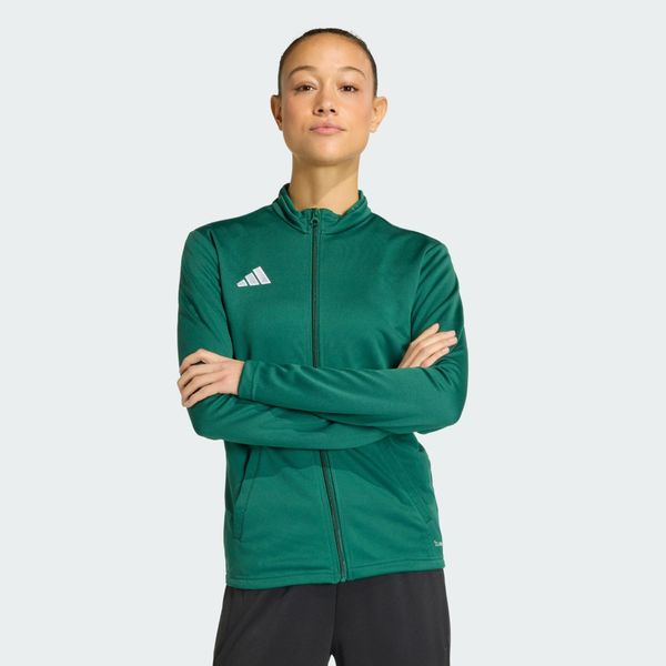 Bluza Entrada26 Track Jacket. Czerwone bluzy damskie Adidas, xs, z aplikacjami, z dresówki, klasyczne, bez ramiączek, z kapturem. Za 127.99 zł.