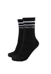 Skarpetki z okrągłym dekoltem 2-Pack - Czarny - EU 35-38. Czarne skarpetki damskie GORILLA WEAR, bez wzorów, z bawełny. Za 120.00 zł.