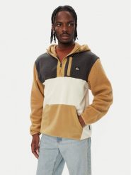 Quiksilver Polar EQYPF03073 Beżowy Comfort Fit. Brązowe bluzy sportowe męskie Quiksilver, m, bez wzorów, z polaru, bez kaptura. Za 389.99 zł.