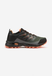 Czarno-Zielone Sznurowane Płaskie Buty Sportowe z Geometrycznym Wzorem Brefoa. Zielone buty sportowe męskie Born2be, bez wzorów, z materiału, bez zapięcia. Za 99.99 zł.