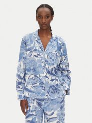 Gap Koszulka piżamowa 531508-13 Niebieski Relaxed Fit. Niebieskie koszule nocne damskie GAP, bez wzorów, z bawełny, bez ramiączek. Za 129.99 zł.