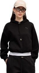 Puma Bluza damska Her Relaxed Hoodie czarna 694027 01 L. Czarne bluzy damskie Puma, l, bez wzorów, bez ramiączek, bez kaptura. Za 290.51 zł.