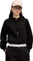 Puma Bluza damska Her Relaxed Hoodie czarna 694027 01 XL. Czarne bluzy damskie Puma, xl, bez wzorów, bez ramiączek, bez kaptura. Za 290.51 zł.