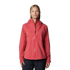 Kurtka przeciwdeszczowa damska Columbia OmniTech AmpliDry II. Czerwone kurtki sportowe damskie Columbia, s, bez wzorów, bez ramiączek, bez kaptura, trekkingowe. Za 629.99 zł.