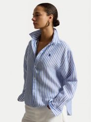 Polo Ralph Lauren Koszula 211935130503 Niebieski jasny Relaxed Fit. Niebieskie koszule damskie Polo Ralph Lauren, xl, bez wzorów, ze lnu, bez kołnierzyka, bez ramiączek. Za 859.99 zł.