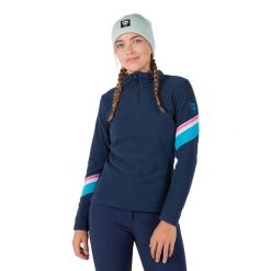 Bluza damska Rossignol Strawpile Fleece Hz. Niebieskie bluzy damskie Rossignol, na zimę, m, bez wzorów, sportowe, bez ramiączek, bez kaptura. Za 299.99 zł.