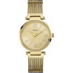 Guess Sukienka damska SOHO W0638L2. Żółte zegarki damskie Guess, złote. W wyprzedaży za 570.00 zł.