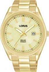 Zegarek Lorus Zegarek męski Lorus RX356AX9 złoty. Żółte zegarki męskie Lorus, bez wzorów, złote. Za 522.02 zł.