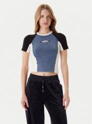 Guess T-Shirt W5YR44 Z2YJ2 Granatowy Regular Fit. Niebieskie t-shirty damskie Guess, xxl, z aplikacjami, z wiskozy, bez kołnierzyka, bez ramiączek. Za 349.99 zł.