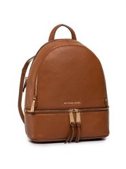 MICHAEL Michael Kors Plecak Rhea Zip 30S5GEZB1L Brązowy. Brązowe plecaki damskie MICHAEL Michael Kors, bez wzorów, ze skóry. Za 999.99 zł.