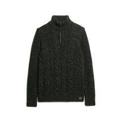 Sweter zapinany na zamek Superdry Jacob. Czarne swetry męskie Superdry, m, bez wzorów, bez kołnierzyka, bez ramiączek. Za 391.60 zł.
