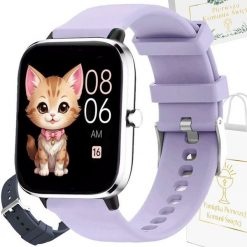 Zegarek Komunijny SMARTWATCH Rubicon RNCE79 rozmowy / fiolet + granat. Zegarki smartwatch Rubicon, bez wzorów. Za 199.00 zł.