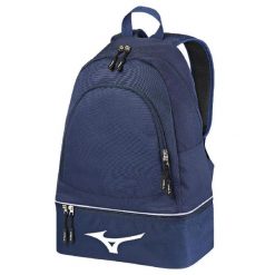 Plecak Mizuno. Niebieskie plecaki męskie Mizuno, bez wzorów, z materiału, sportowe. Za 152.50 zł.