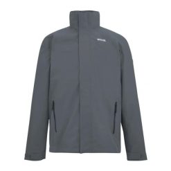 Kurtka wodoodporna Regatta Matt II. Szare kurtki męskie Regatta, m, bez wzorów, z bawełny, sportowe, bez kaptura. Za 268.50 zł.