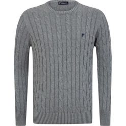 Sweter w kolorze szarym. Szare swetry męskie Denim Culture, l, bez wzorów, z bawełny, bez kołnierzyka, bez ramiączek. W wyprzedaży za 159.95 zł.