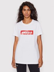 NEBBIA T-Shirt 592 Biały Regular Fit. Białe t-shirty damskie Nebbia, xs, bez wzorów, z bawełny, bez kołnierzyka, bez ramiączek. W wyprzedaży za 89.99 zł.