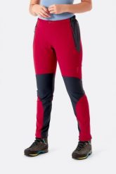 Spodnie softshell damskie Rab Torque Pants - crimson rozmiar: xs. Czerwone spodnie dresowe damskie Vaude, bez wzorów, z softshellu, sportowe. Za 513.89 zł.