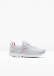 Sneakersy Skechers z pianką memory. Białe obuwie sportowe damskie bonprix, bez wzorów, bez zapięcia. Za 269.99 zł.