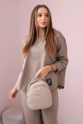 Komplet bawełniany bluza + spodnie fango. Bluzy damskie KESI, l, bez wzorów, z bawełny, biznesowe, bez ramiączek, bez kaptura. Za 284.37 zł.
