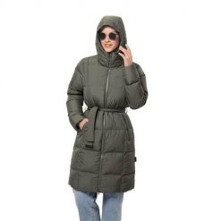 Kurtka uniwersalna damska Jack Wolfskin 12061315066. Zielone kurtki sportowe damskie Jack Wolfskin, l, bez wzorów, z puchu, bez ramiączek, z kapturem, trekkingowe. Za 823.00 zł.