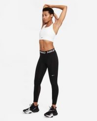 Legginsy Nike Pro 365, Kobiety. Białe legginsy damskie Nike, bez wzorów, z materiału. Za 336.00 zł.