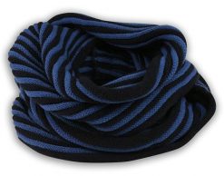 Komin Niebiesko-Granatowy w Paski Jesienno-Zimowy Dziergany, Składany na Dwa Razy, Męski -Pako Jeans. Niebieskie szaliki męskie Pako Jeans, bez wzorów, dziergany. Za 59.00 zł.