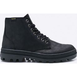 Palladium - Buty. Czarne botki męskie Palladium, bez wzorów, z materiału, casualowe, z okrągłym noskiem, bez obcasa, bez zapięcia. W wyprzedaży za 319.90 zł.