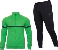 Nike Dres męski Nike Dri-FIT Academy zielono czarny. Czarne komplety dresowe męskie Nike, m, bez wzorów, z dresówki. Za 272.00 zł.
