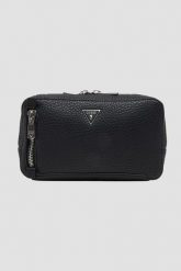 GUESS Czarna nerka męska Torino Bumbag W Vertical. Czarne saszetki i nerki męskie Guess, z aplikacjami, ze skóry ekologicznej. W wyprzedaży za 270.99 zł.