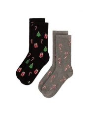 Lasocki Skarpety długie 2MB-001-AW23 (2-pack) Szary. Szare skarpety męskie Lasocki, bez wzorów, z materiału. Za 29.99 zł.