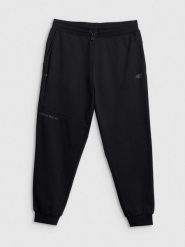 4F Spodnie dresowe joggery męskie - czarne M. Czarne spodnie sportowe męskie 4F, m, bez wzorów, z dresówki. Za 189.99 zł.