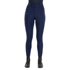 Damskie legginsy jeździeckie z pełną przyczepnością Imperial Riding Comfi Sparks. Niebieskie legginsy damskie IMPERIAL RIDING, bez wzorów, z materiału. Za 444.50 zł.