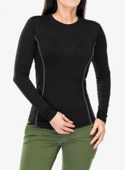 Bluza termoaktywna damska Sensor Merino Active Tee L/S. Czarne bluzy damskie Sensor, l, bez wzorów, z materiału, klasyczne, bez ramiączek, bez kaptura. Za 329.99 zł.