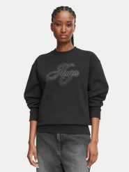 HUGO Bluza Danicey 50570917 Czarny Relaxed Fit. Czarne bluzy damskie Hugo, m, bez wzorów, z bawełny, bez ramiączek, bez kaptura. Za 679.99 zł.