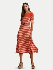LAUREN RALPH LAUREN Sukienka codzienna 250957728001 Pomarańczowy Regular Fit. Brązowe sukienki damskie Lauren Ralph Lauren, na co dzień, m, bez wzorów, z bawełny, bez kołnierzyka, bez ramiączek, proste. Za 419.99 zł.