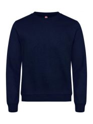 Clique Basic Roundneck blu granatowy - klasyczna bluza unisex – dark navy. Niebieskie bluzy damskie CLIQUE, s, bez wzorów, z bawełny, klasyczne, bez ramiączek, bez kaptura. Za 155.70 zł.