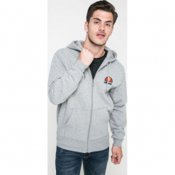 Ellesse - Bluza. Szare bluzy męskie Ellesse, l, bez wzorów, z bawełny, z kapturem. Za 259.90 zł.