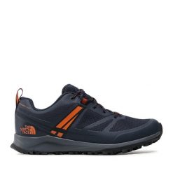 Trekkingi The North Face. Niebieskie buty zimowe męskie The North Face, bez wzorów, bez obcasa, bez zapięcia. Za 299.99 zł.