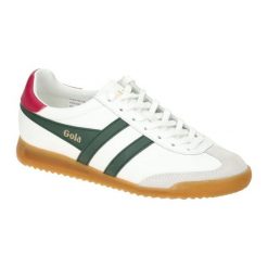 Damskie skórzane buty sportowe Gola Torpedo. Białe obuwie sportowe damskie Gola, bez wzorów, bez zapięcia, trekkingowe. Za 468.00 zł.