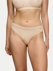 Triumph Stringi Feel Of Modal 10219764 Beżowy. Brązowe majtki damskie Triumph. Za 39.99 zł.